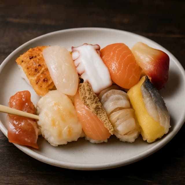 AI-enhanced sushi photo